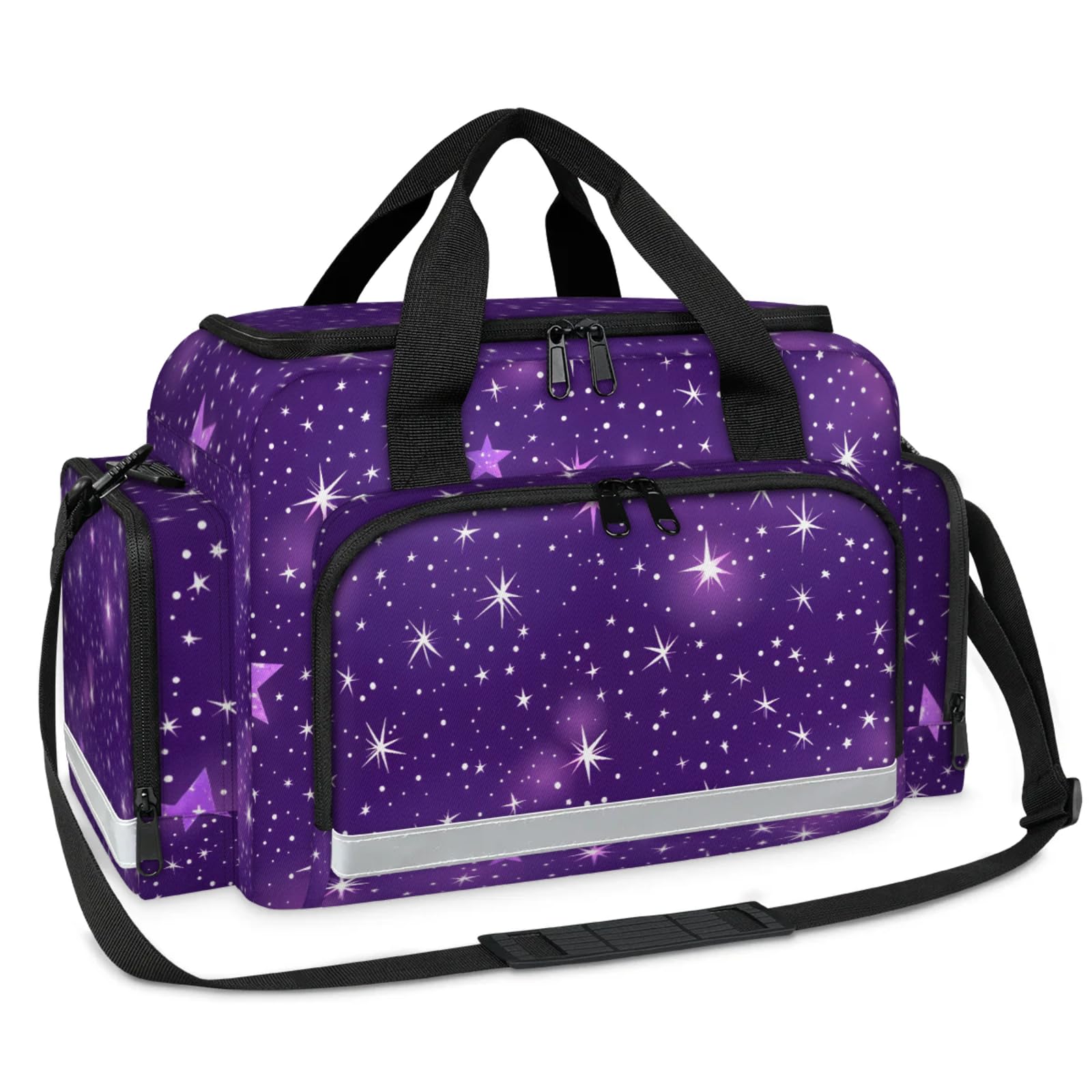 GzLeyigou First Aid Bags Empty, Gleaming Starry Sky Emergency Bag First Aid Kit Multiple Compartment Kit Carrier On Call Trauma Bag For Paramedics Emergency Medical Supplies Kit