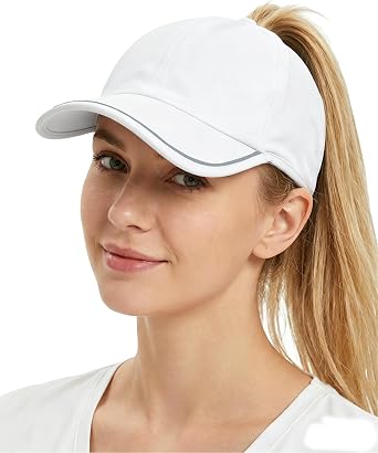 Ponytail Baseball Cap for Women UPF50 Waterproof Quick-Dry Running Hat with Ponytail Hole Golf Hiking Tennis Sports Ball Cap