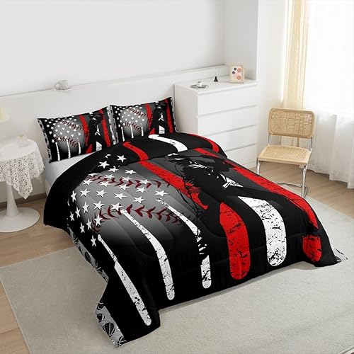 Miniatura 6 de Feelyou Juego de edredón de motocross para niños, juego de ropa de cama de deportes extremos para niños y niñas, decoración de carreras de