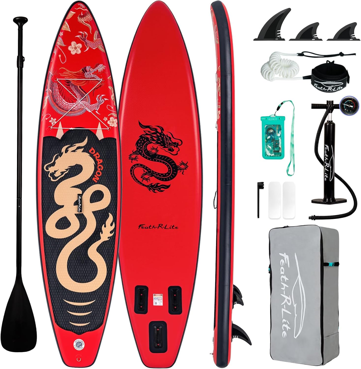 FunWater 11'×33"×6" Inflatable Stand Up Paddle Board with Premium SUP Paddleboard Accessories, Wide Stable Anti-Slip EVA Deck,Paddle Boards for Adults & Youth of All Skill Levels
