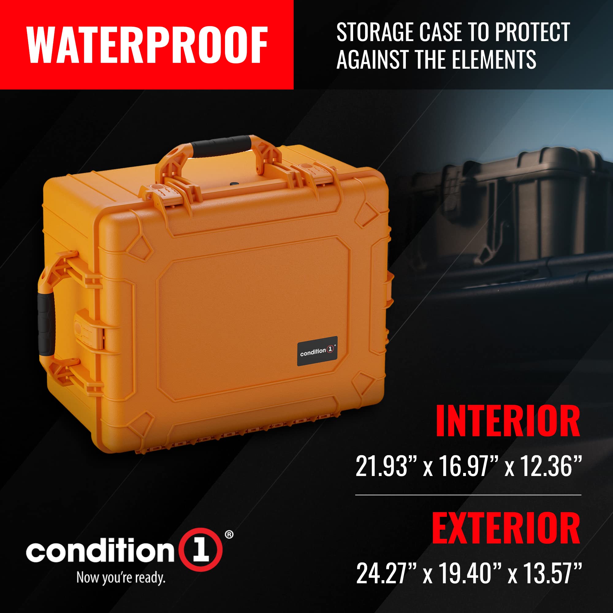 Amazon.co.jp: Condition 1 25インチ XL 防水保護ハードケース