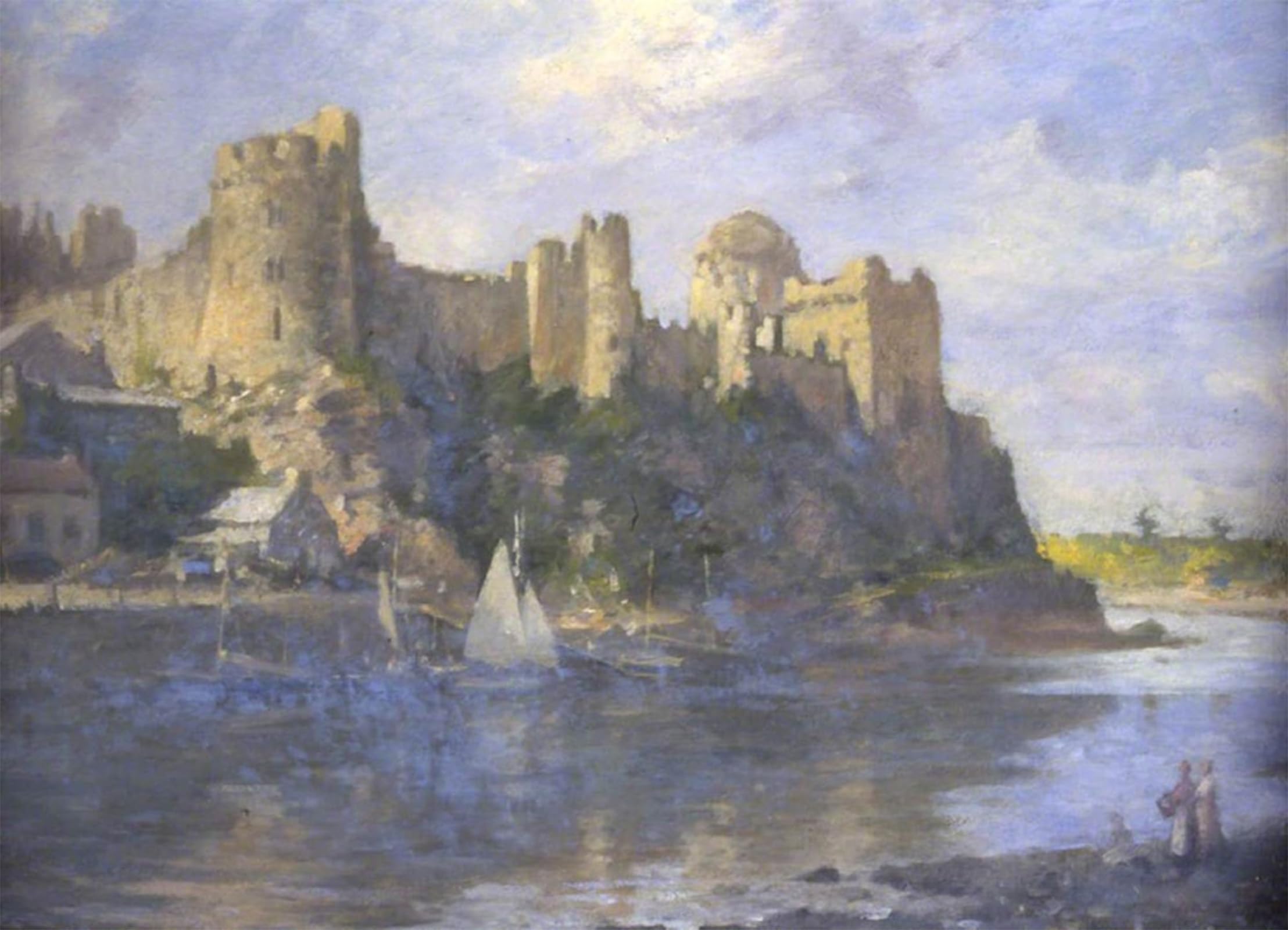 ARTXLXXBN Famous Painting Art Wall Decor Abstract Art Picture Pembroke Castle by Samuel Henry William Llewellyn Animal Pictures for Home Decor 60x90cm