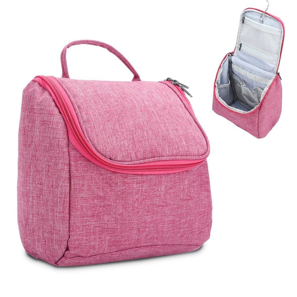 Trousse de toilette rose idéale pour vos vacances et voyages organisés