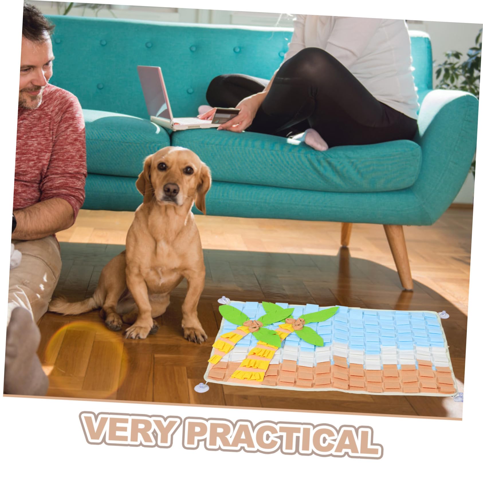 Toyvian Interaktive Futtermatte aus Polyester für Hunde Fördert Langsames Fressen und Nasenarbeit