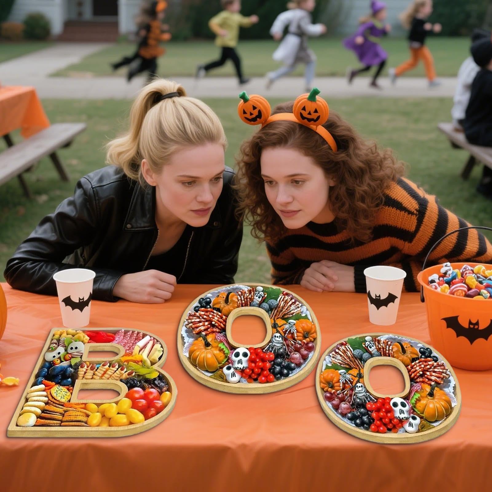 Generisch Plateau de service en bois pour Halloween