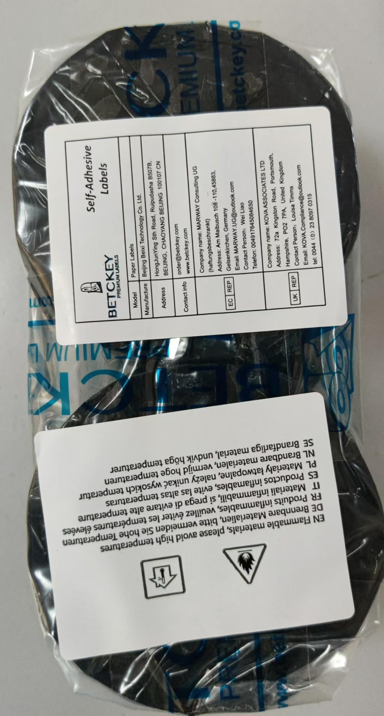 Red, 6 Rolls, 4500 Labels