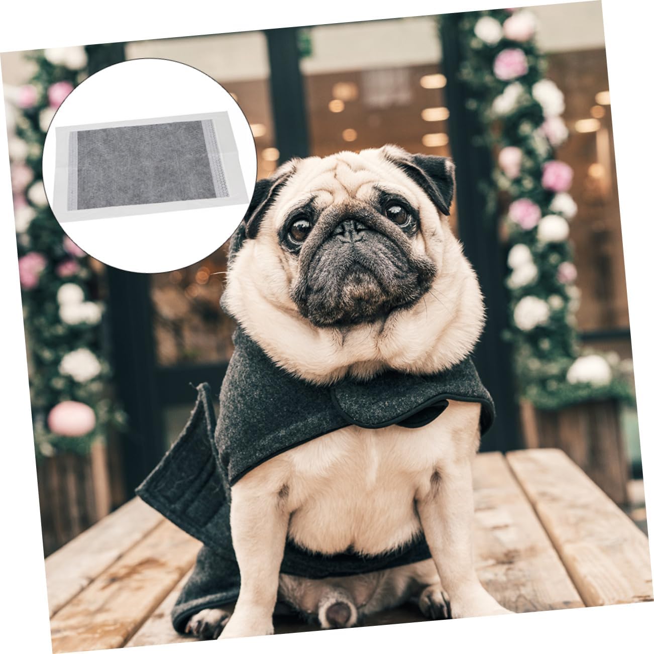 BESPORTBLE 30-Pack Disposable PET Training Pads Extra Thick Black Dog Urinal Mats Highly Absorbent Pee Pads for Cats and Dogs 60x45cm