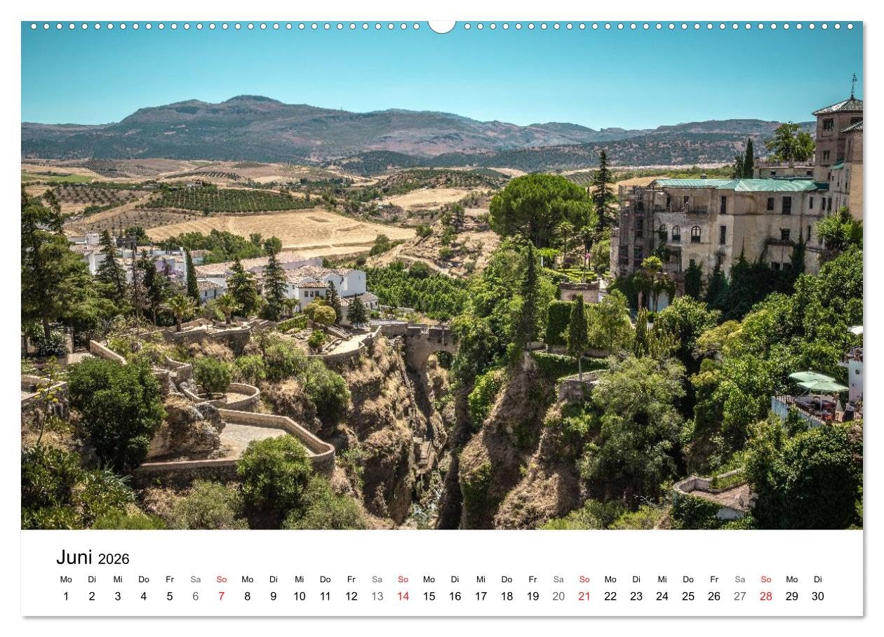 Andalusien - die Wiege vieler spanischer Traditione (hochwertiger Premium Wandkalender 2026 DIN A2 quer), Kunstdruck in Hochglanz: Andalusien ist die ... Stierkämpfe und Flamenco. (CALVENDO Orte)