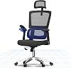 FLEXISPOT Ergonomic Office Chair, 3D Armrests Desk Chair, Height Adjustable with Lumbar Support, Mesh Seat - Swivel Chair with Wheels, Black