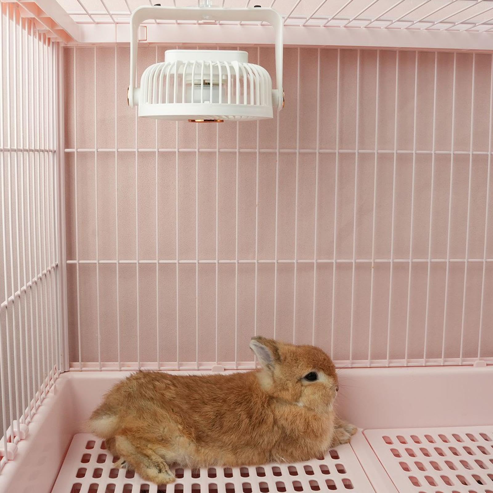 Ventilatore a gabbia per animali domestici, ricaricabile tramite USB, potente e portatile, per piccoli animali domestici, per casa, interni, esterni, viaggi, gabbie per gerbilli, cincillà, furetti