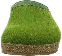 Vista 2 de Haflinger Slip-On Clog - Lana de fieltro de color verde hierba