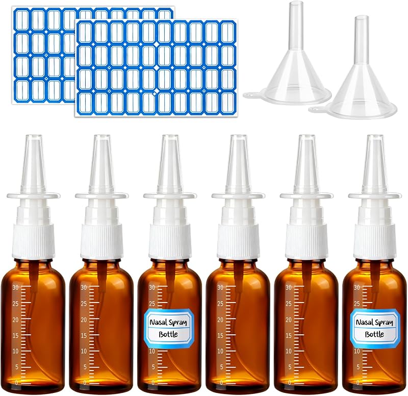 Frascos de vidro recarregáveis com spray, 30 mL, Pacote com 10