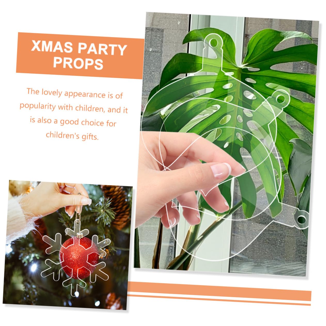 PRETYZOOM 4 Set Di Ornamenti Natalizi in Acrilico Pendenti Per Albero Di Natale Palline Decorative Per Decorazioni Per Albero Di Natale 30 Pezzi * 4