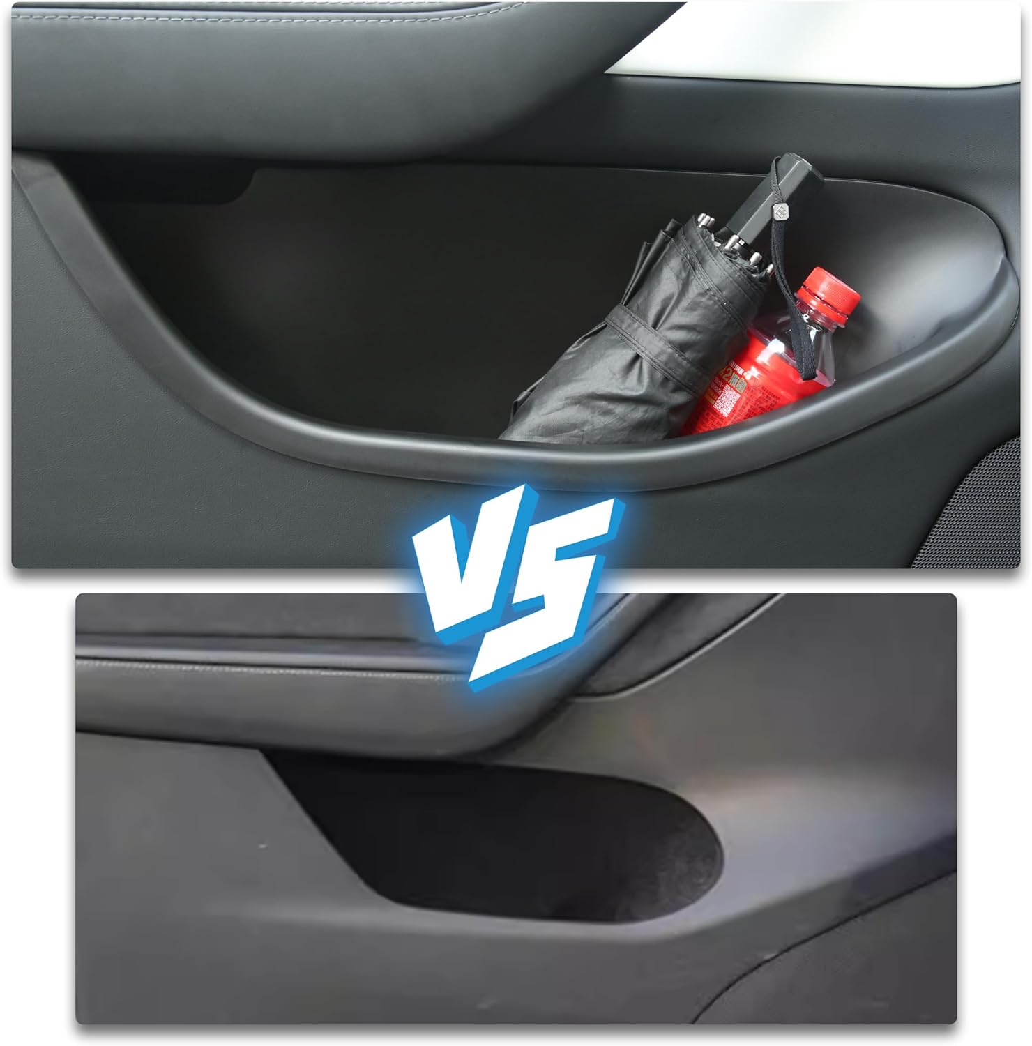 4pcs Door Pocket Organizer Set for tesla Model Y Juniper 2025 2026 Full-Coverage TPE Tray Liners for Front Rear Door Slots Door Side Storage Box Model Y Juniper Accessories (Not fit 2026 Standard)