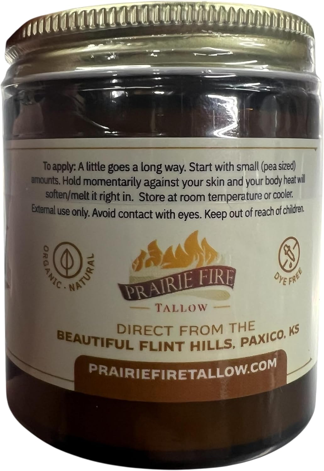 Grass Fed Beef Tallow Balm Grown and Made in USA - Organic Grass Fed and Finished Tallow - Moisturizing Skin Care Peppermint 4 oz