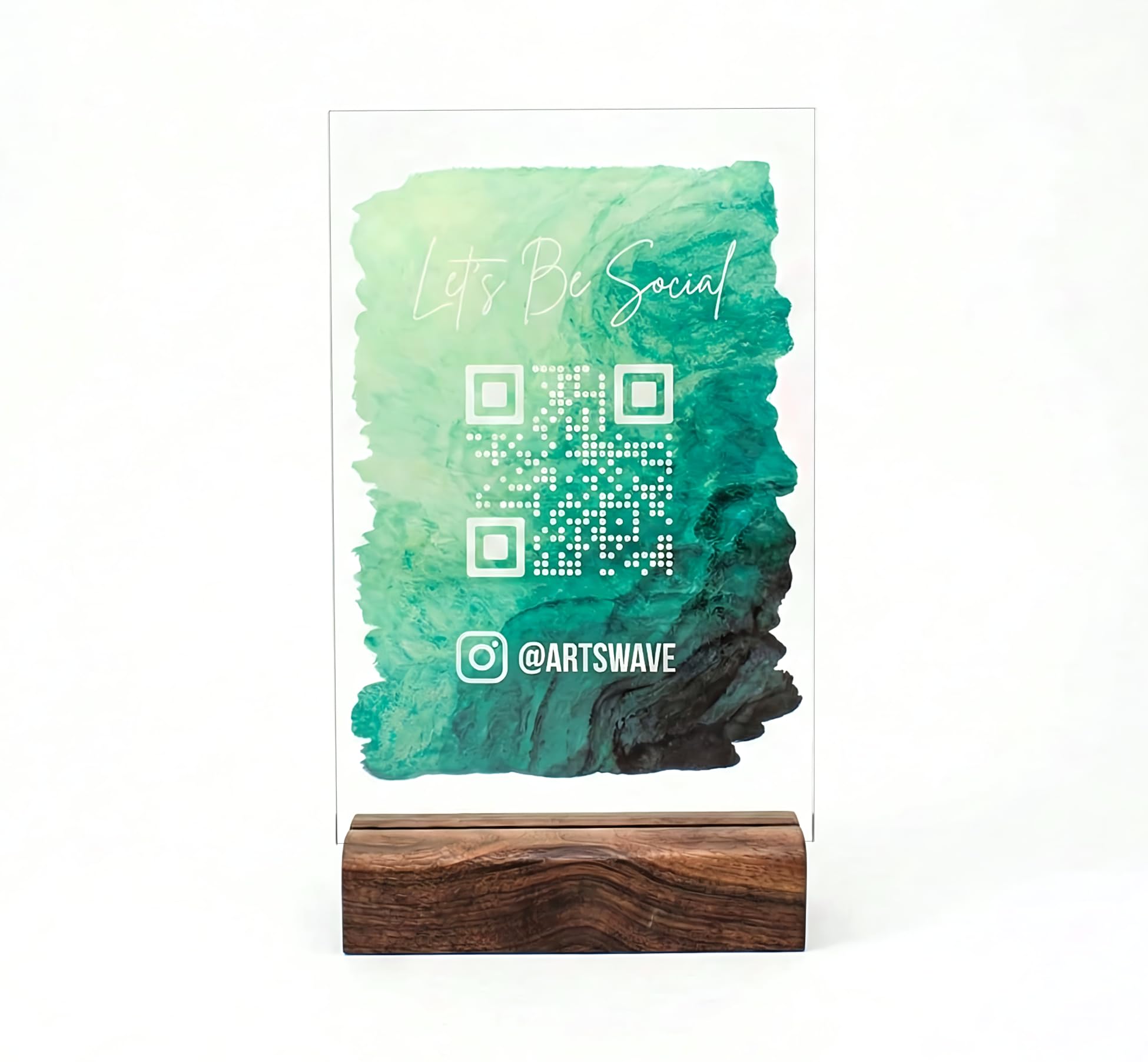 Amazon.com: Scannable QR Code Sign | Printed Acrylic Sign | Let's