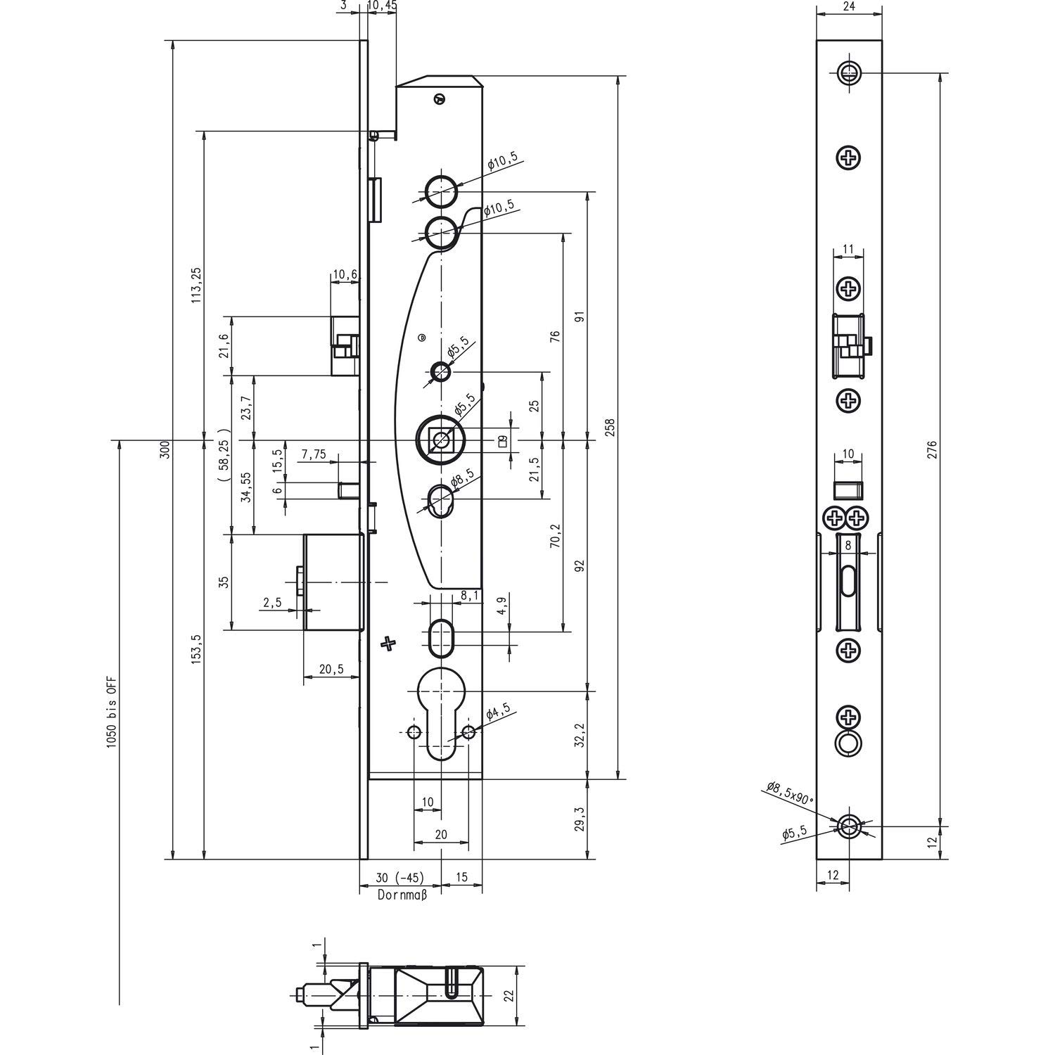 Assa Abloy 609-202PZ-1 Mediator Schloss PZ 92, DM 35 mm