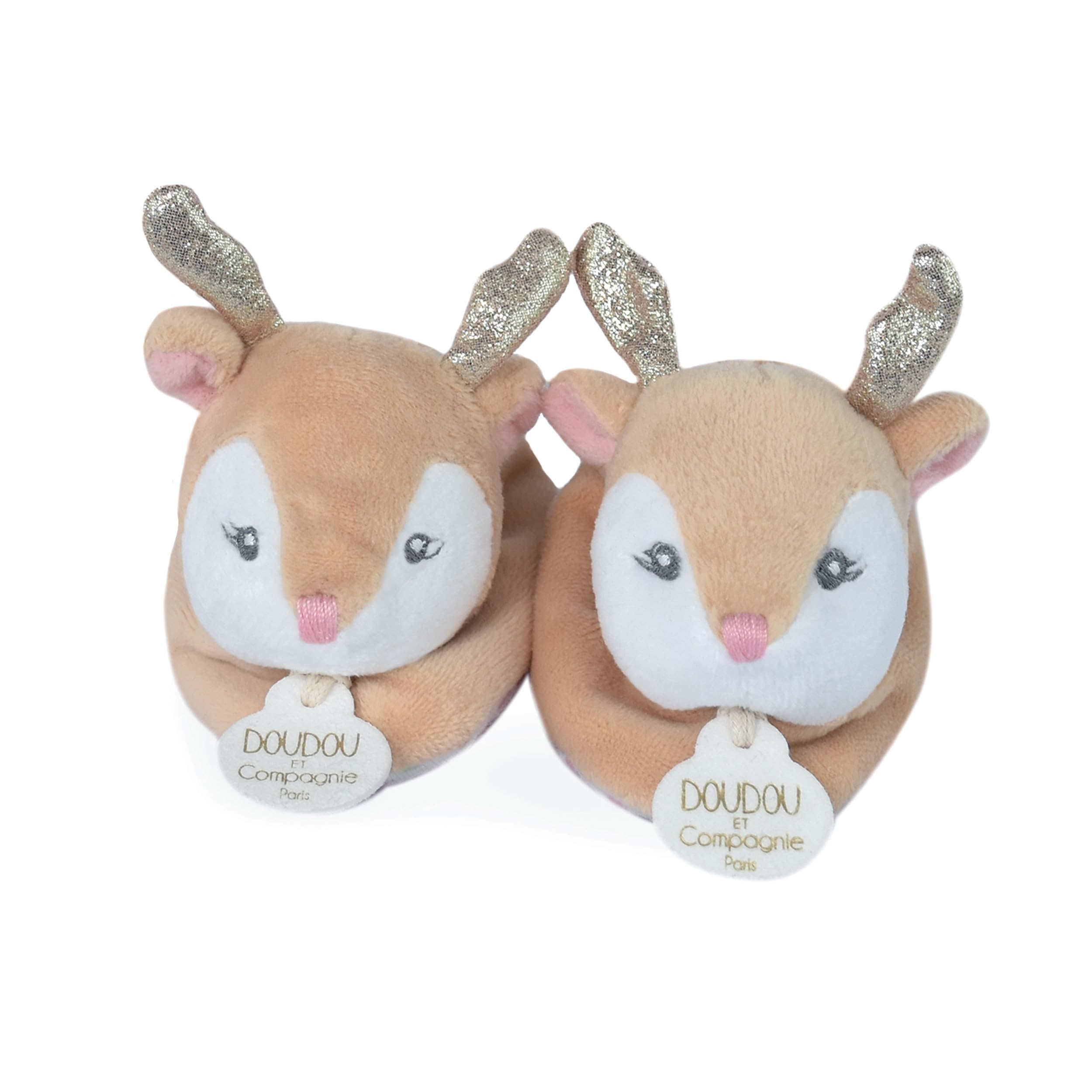 Doudou & Compagnie – Hochet Éléa Le Renne – Jouet D'Éveil Sensoriel Pour Bébé – Motricité Fine, Vision Et Coordination – Idée Cadeau Naissance – Normes CE