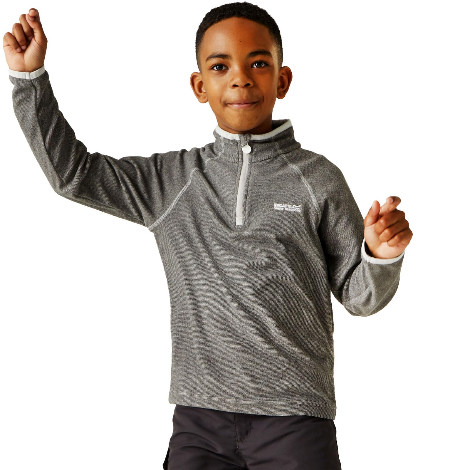 Regatta  Kids Loco Half Zip Fleece - Ltsteel/Ltst - C9-C10yrs