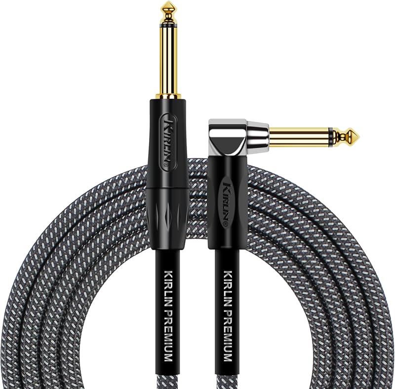 Cable KIRLIN IWB-202BFGL-20/CA Cable de instrumento Premium Plus de 20 pies, campera tejida gris carbono