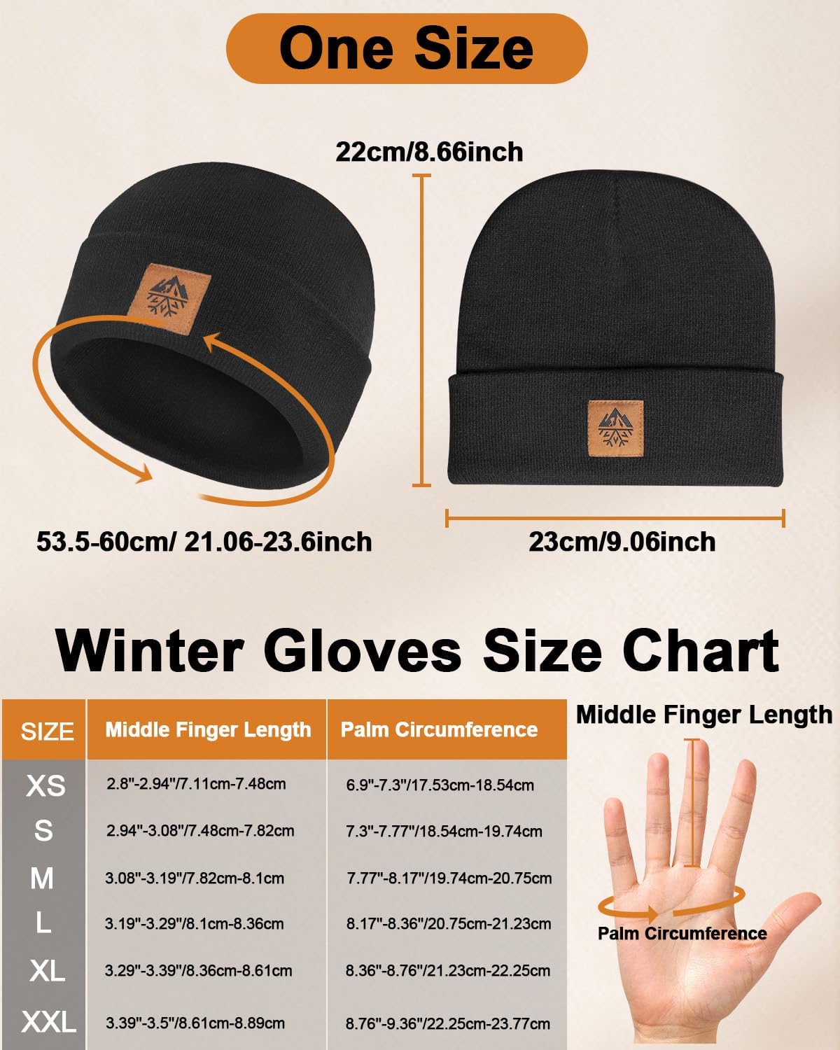 RIGWARL Winter Mens Hat and Gloves Set for 32-50℉, Soft Hat and Touchscreen Gloves for Men Women, Beanie and Glove for Unisex - Image 5