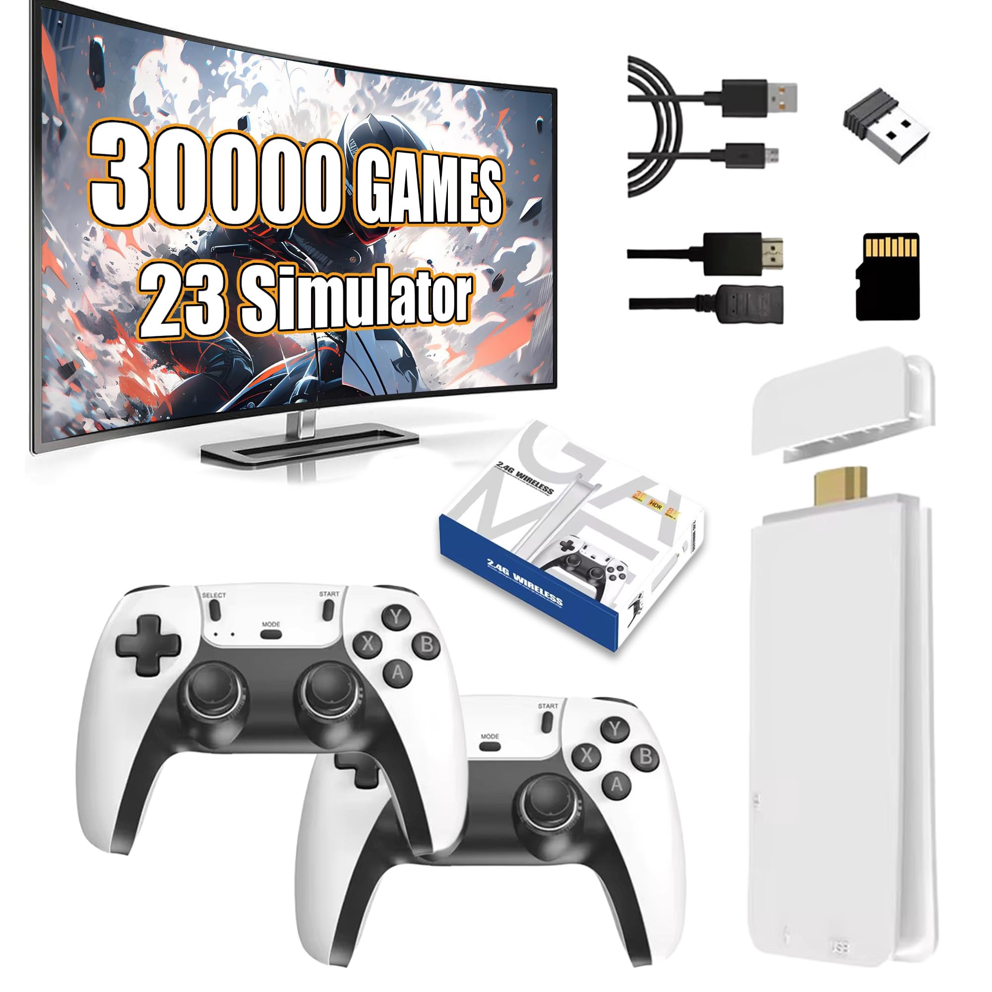 M15 Handled Gaming Console, Game System with Built in 30000/40,000+ Games and 23 Emulators, Classic Video Games with 4K HDMI Output, Video Gaming