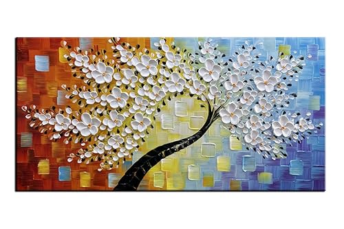 YaSheng Art -Handmade Colorful 3D Flowers Art Oil Painting On