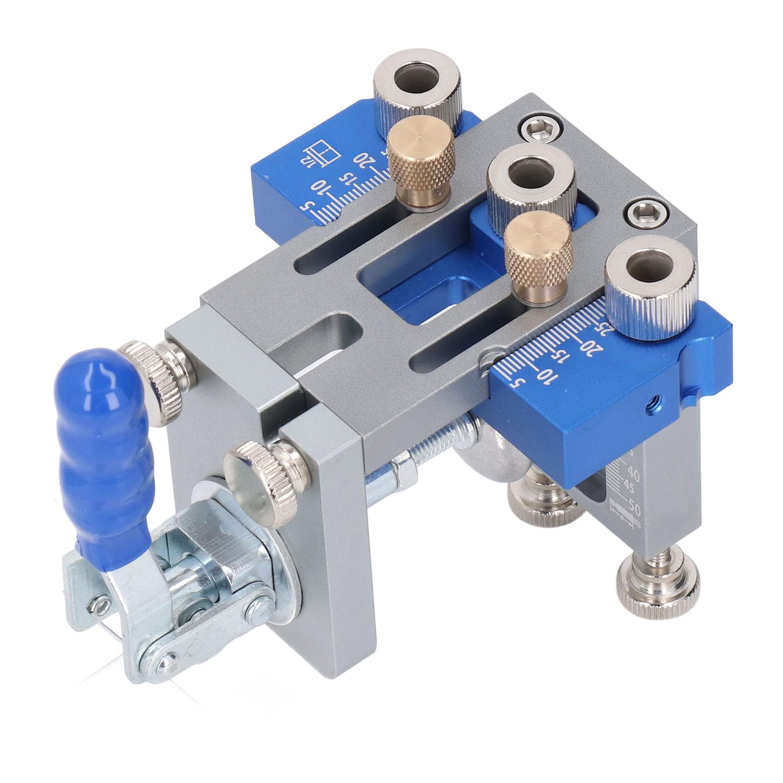 Bohrpositionierungsset, 3-in-1-Lochstanzer-Locator, rundes Holzdübel-Set, professionelles Handbohrwerkzeug aus Aluminiumlegierung