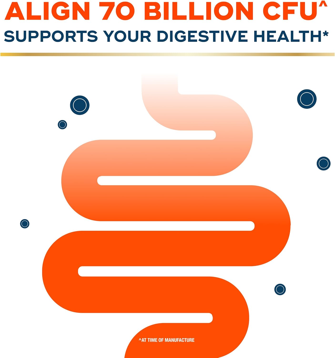 Align Probiotic, 70 Billion CFU, 6 Strain Blend, Probiotics for Women and Men, Daily Probiotics for Digestive Health, Helps Relieve Occasional Bloating & Gas 30 Capsules