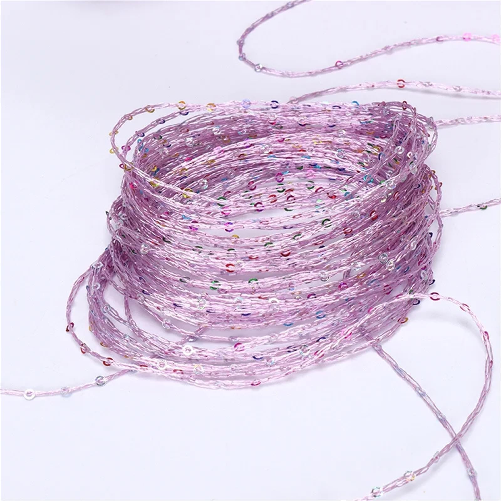 Hilos para Crochet Hilo de cuentas diamante 500g, fantasía lentejuelas densas corta distancia 2mm, chaqueta suéter DIY(Color 31)