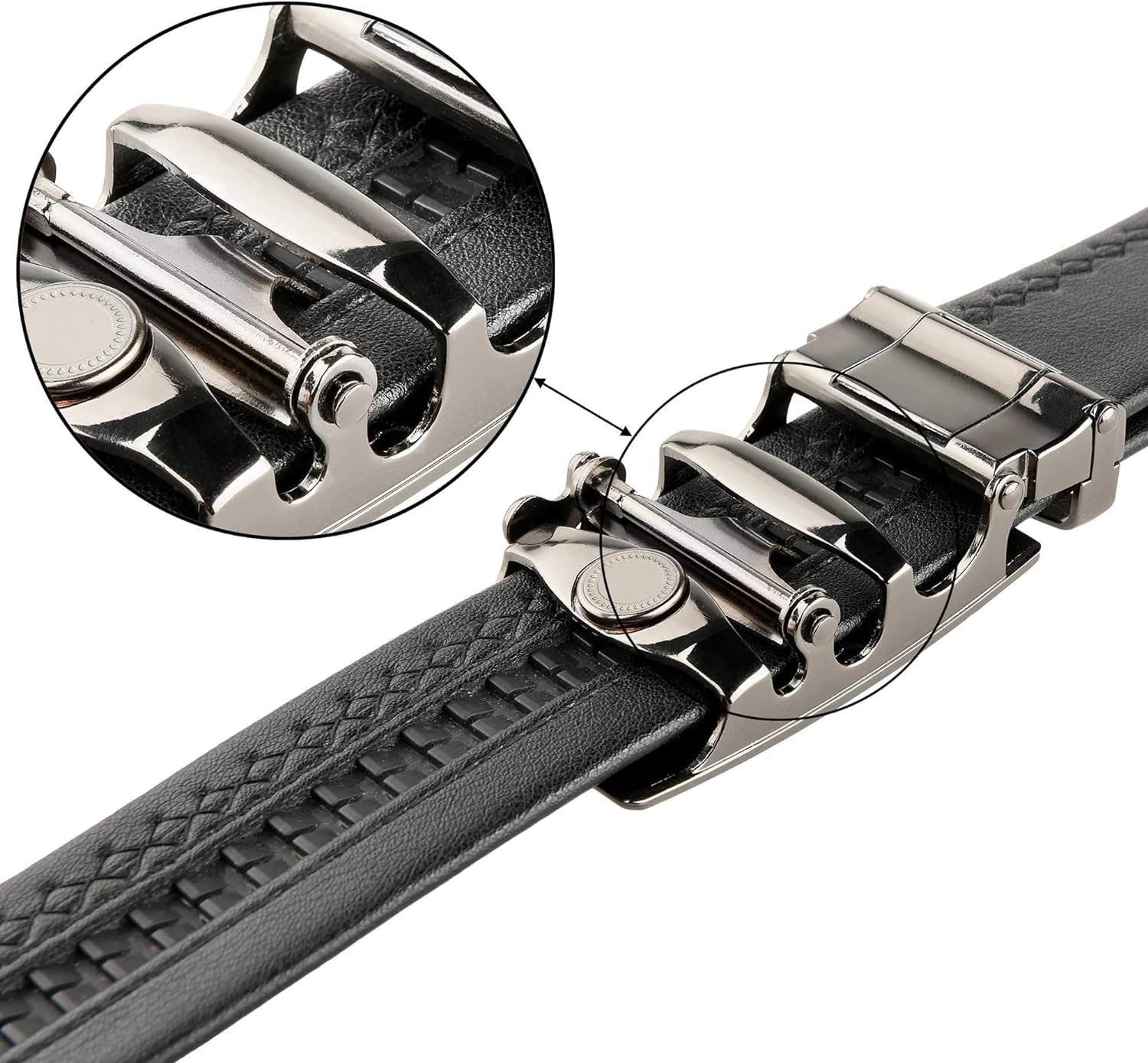 2pcs Fashion Belt New Alloy Solid Buckle Automatic Ratchet Leather Belt 35MM Buckle for Men - Image 8