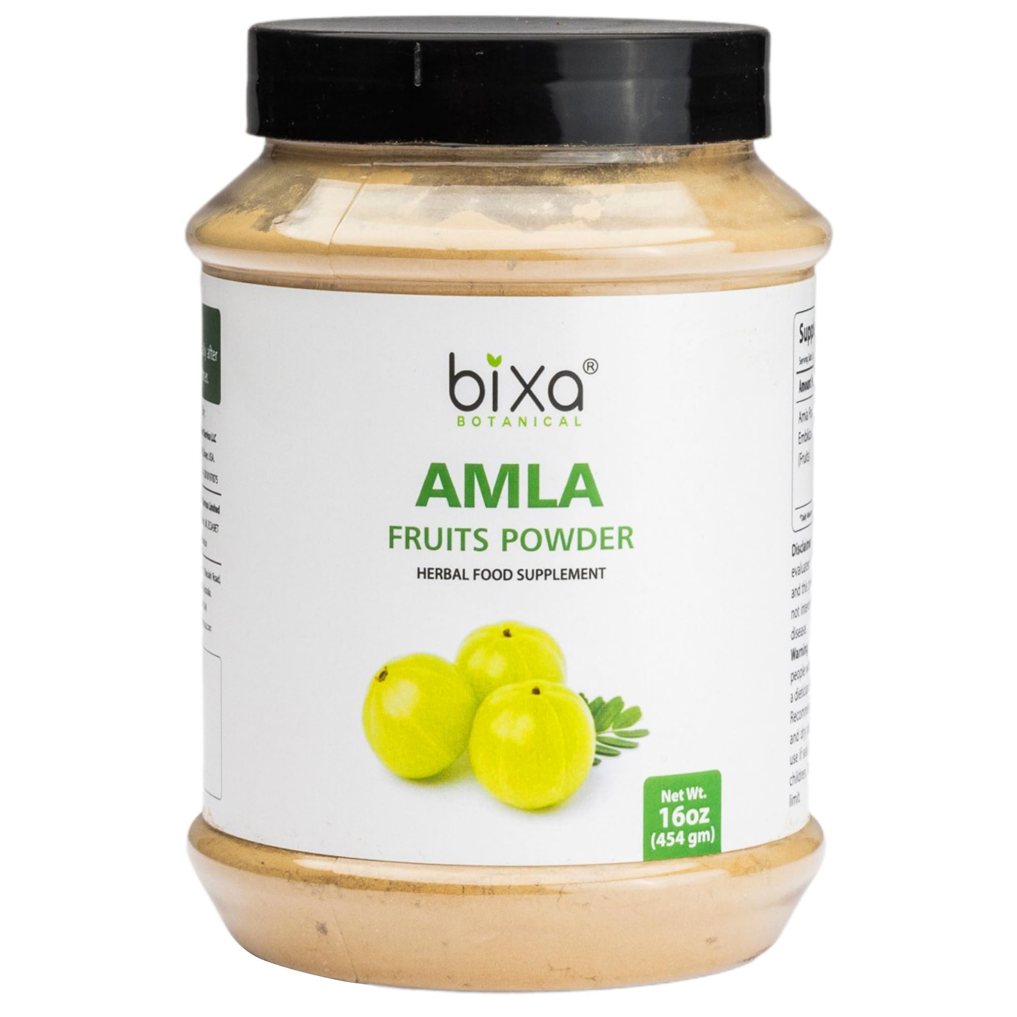 bixa BOTANICAL Amla Powder, Emblica Officinalis, 1 Pound, 16 Oz, Amalaki Amla 16 Ounce (Pack of 1)