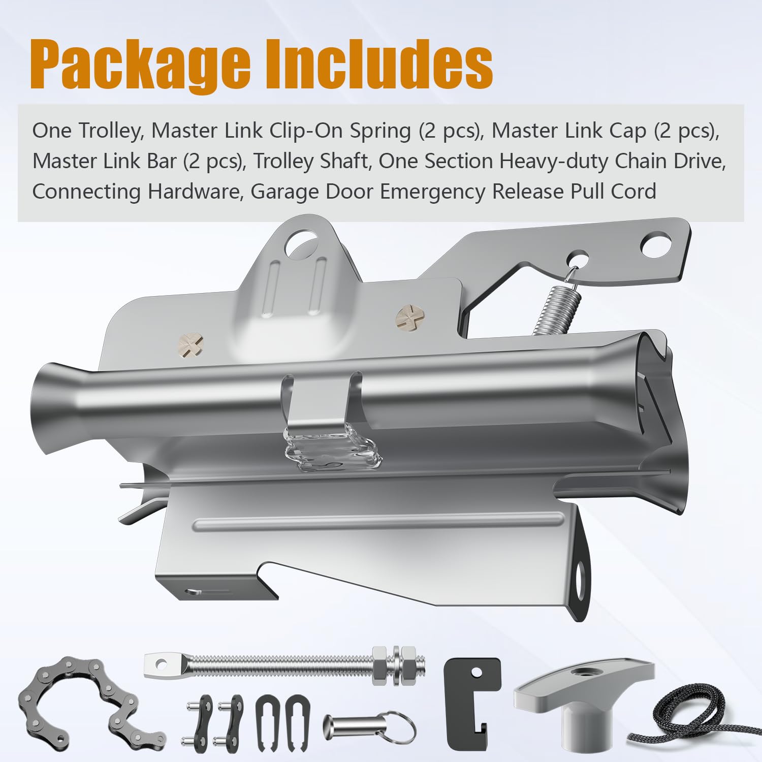 41A3489 Garage Door Opener Carriage, Complete Chain Drive Trolley