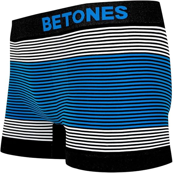 Amazon Betones ビトーンズ メンズ ボクサーパンツ Neon4 Blue ローライズ アンダーウェア 無地 ブランド 男性 下着 誕生日 プレゼント ネオン ブルー フリーサイズ ボクサー 通販
