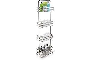 BINO 'Lafayette' 4-Tier Spa Tower, Nickel: Elevation for Your Spa Essentials