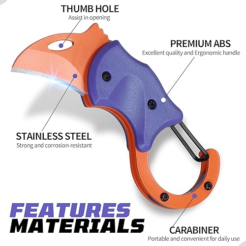 Miniatura 2 de ZAVIT Cuchillo de bolsillo pequeño para hombres, cuchillo multiherramienta EDC, regalos para hombres, hermano, tío, regalos para camping, pesca,