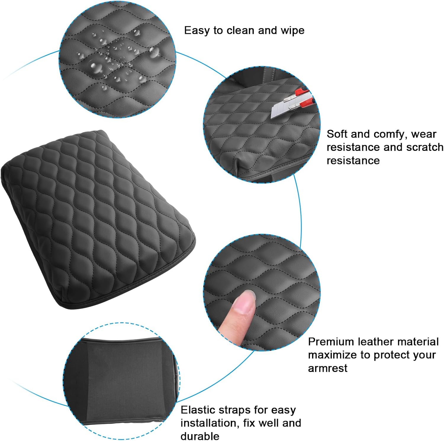 SXCY Fit for 2024 2025 2026 Kia Telluride Armrest Cover 2020-2023 2024 2025 2026 Telluride Console Cover for 2023 2024 2025 2026 Kia Telluride Accessories Center Console Cover Pad for Kia Telluride