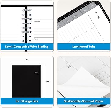 Blue Sky 2027 15-Month Monthly Planner Calendar, 8x10, Enterprise