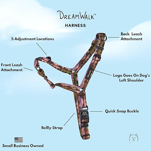 Miniatura 10 de ShawnCo Dream Walk - Arnés para perro sin tirones, ajustable, cómodo, fácil de usar para mascotas, halter para ayudar a dejar de tirar, para perros