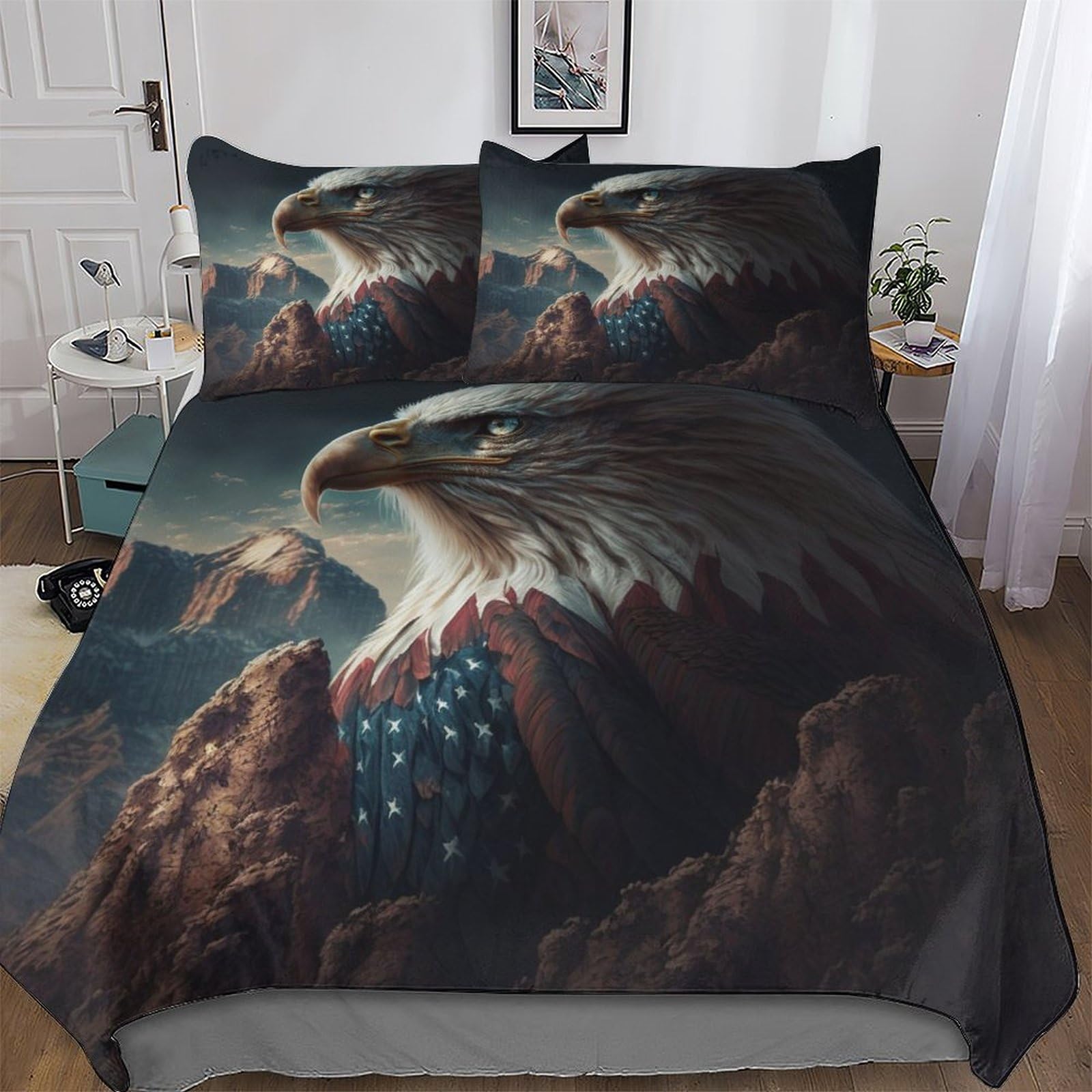 Parure de lit 3 pièces housse de couette King 220x240cm microfibre