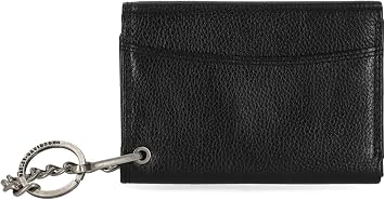 Harley-Davidson Men's Open B&S Medium Biker Chain Leather Wallet, Black