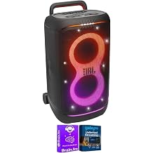 JBL PartyBox 520 Portable Bluetooth Party Speaker Powerful Pro Sound Dynamic Light Show Splash Resistant Design with AudioTrends Bundle for Events Music and Entertainment