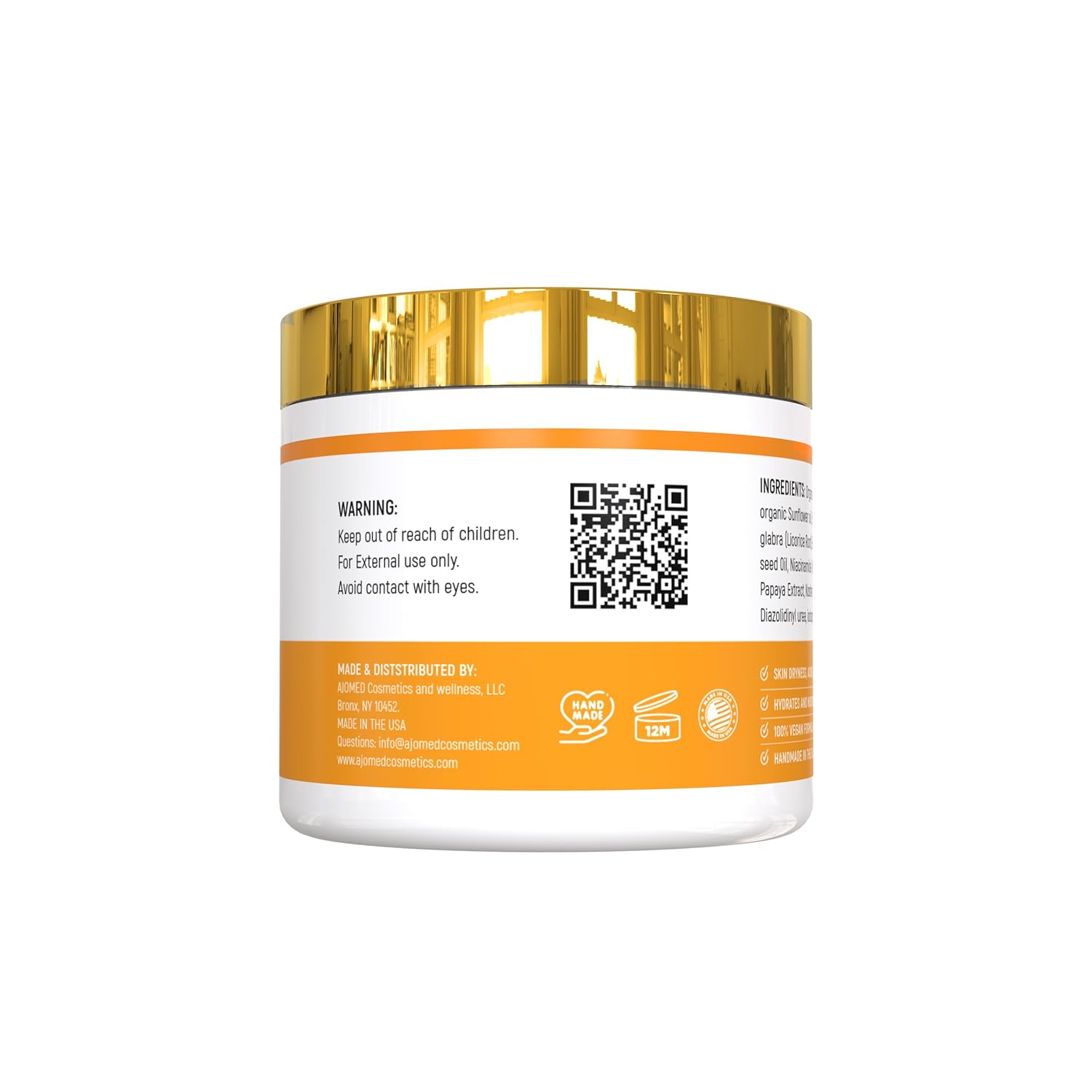 Turmeric body cream– Handmade Niacinamide papaya Turmeric Moisturizer lotion for Dark Spots, Hyperpigmentation, Acne Scars, Evens Tone- turmeric skincare -All Skin Types 8oz (CREAM) - Image 8