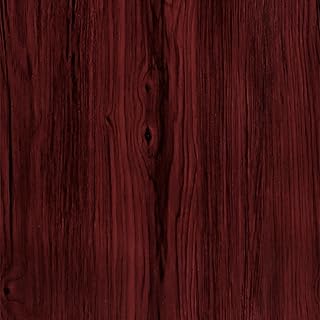 Kitico Red Brown Wooden Grain Peel and Stick Wallpaper, Removable Contact Paper, Self Adhesive Waterproof Wood Look Wall Paper for Bedroom, Living Kitchen Cabinets and Furniture 17.7" x 80"