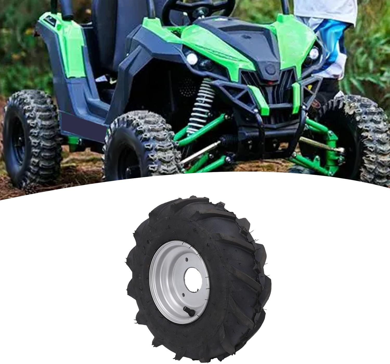 Durable 13x5.00-6 Tire, 13/5.00-6, 13x5- with Enhanced Traction, Puncture Proof Design for ATV, Quad, Go Kart, Cart