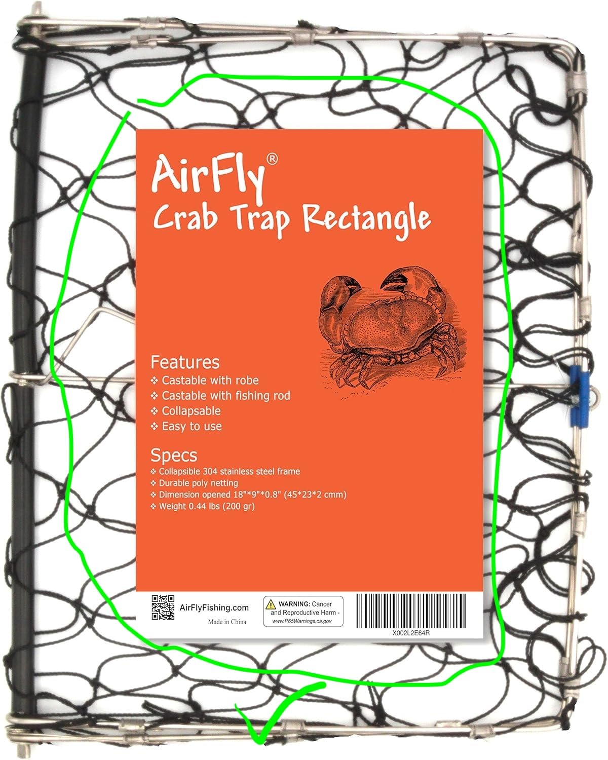 Amazon.com: AirFly Foldable Castable Crab Trap - Crab Hawk & Crab
