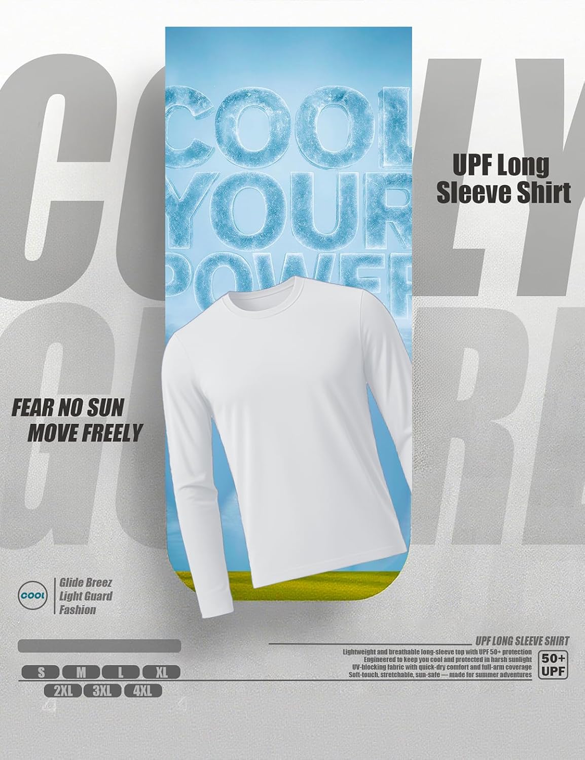 Long Sleeve Rash Guard for Men: Dri Fit Sun Protection UPF 50+ Uv Cooling Moisture Wicking T-Shirt for Workout - Image 3