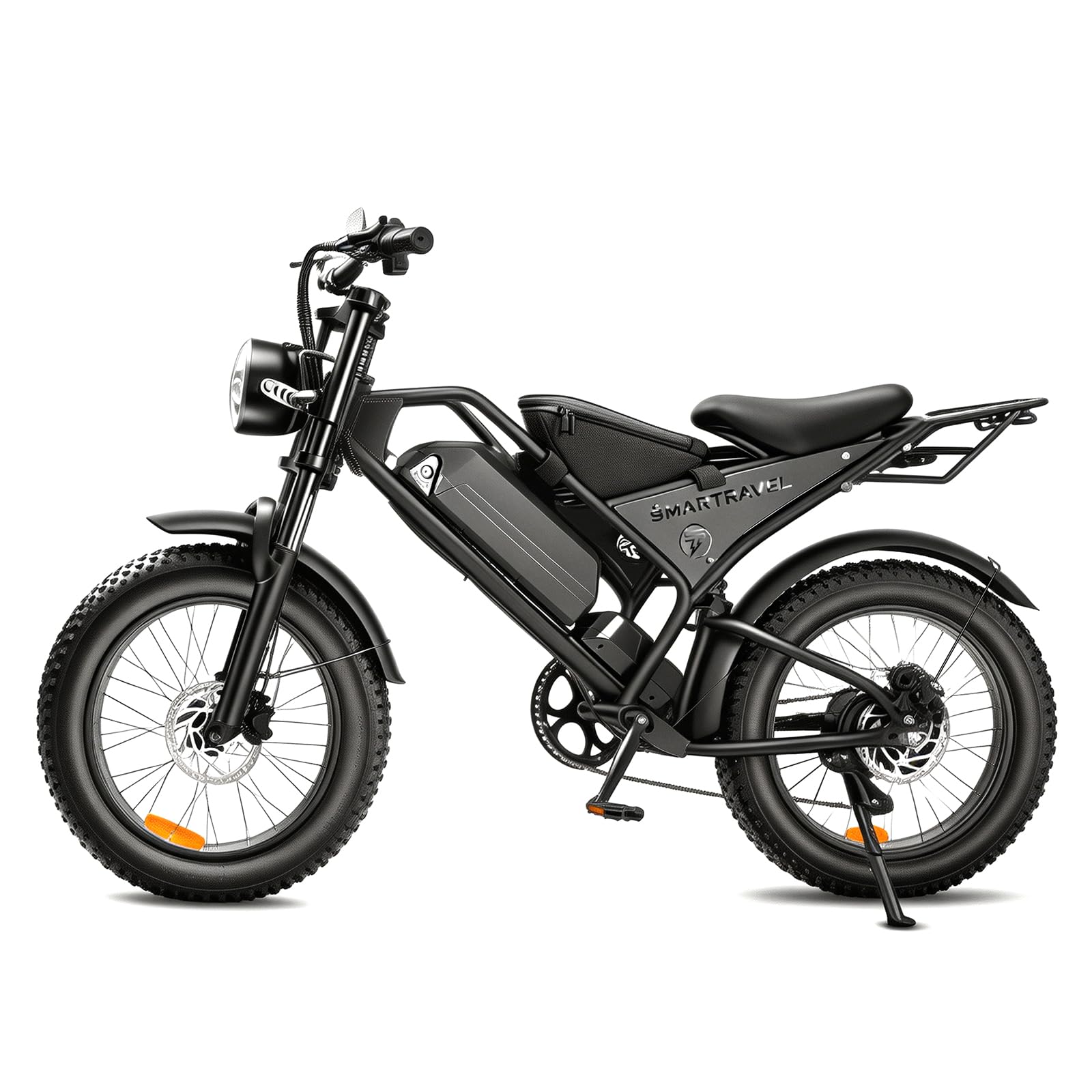 20" VTT électrique Fat Bike VAE, 250W 25 km/h Conforme CE, 48V 18Ah Batterie Amovible, jusqu'à 70 km Autonomie, Shimano 7 Vitesses