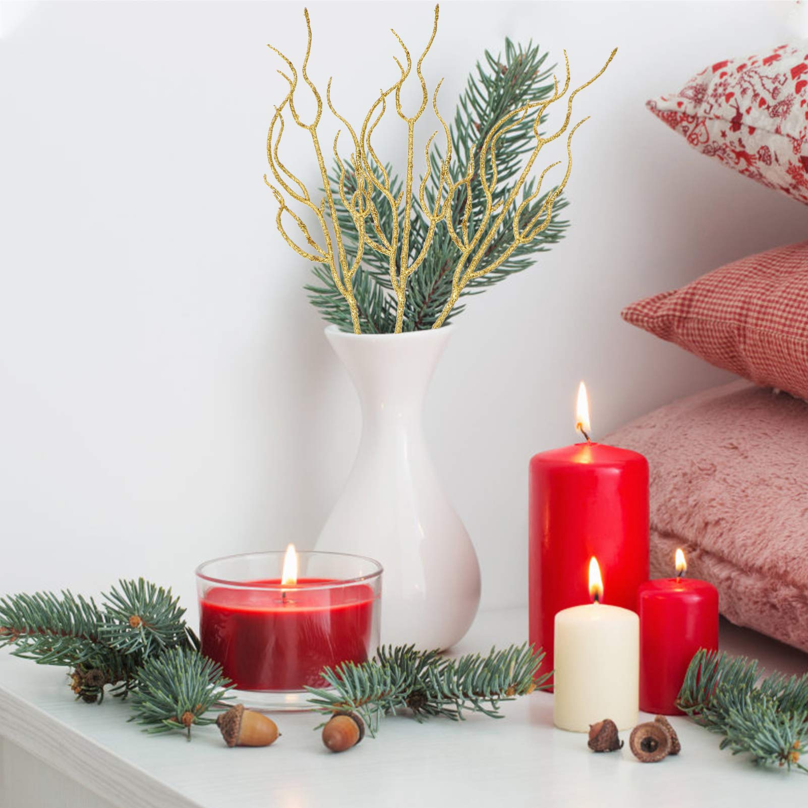 Lot De 150 Baies Artificielles Rouges Pour Déco Noël - Tiges De 10 Cm - Pour Couronne, Arbre, Artisanat - 4