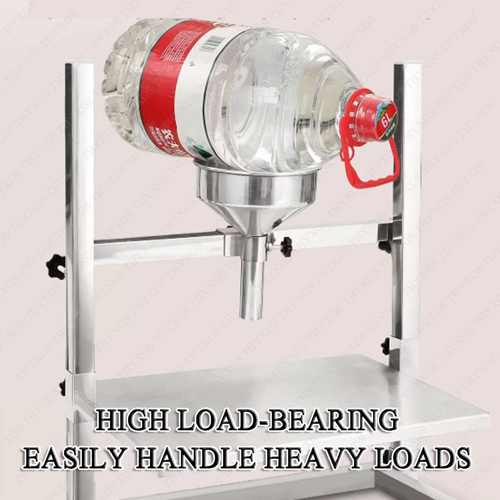 Dispensador de cereales de acero inoxidable, altura ajustable con soportes dobles, resistente para polvos, pastas, líquidos, gránulos
